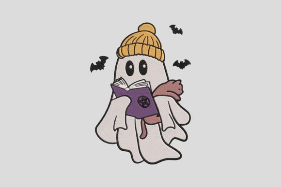 Cute Ghost Embroidery Designs