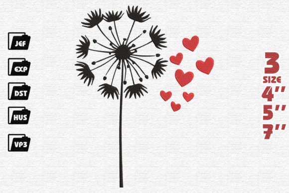 Dandelion with Hearts Embroidery Review