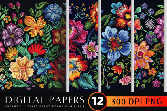 Flowers Embroidery Pattern