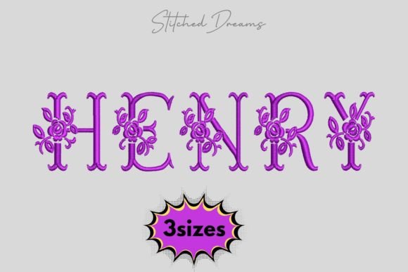 Henry Name Embroidery Design