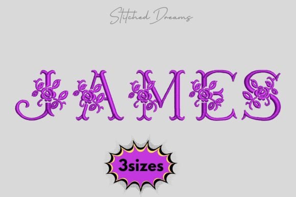 James Name Embroidery Design